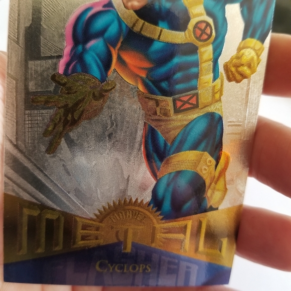 Vintage Marvel Metal trading card from 1995 Cyclops card #91 - Picture 14 of 16